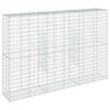 vidaXL horganyzott vas gabion kos&aacute;r fed&eacute;llel 300 x 50 x 200 cm