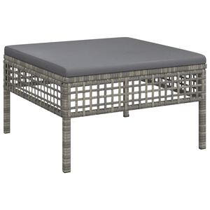 vidaXL sz&uuml;rke polyrattan kerti l&aacute;btart&oacute; p&aacute;rn&aacute;val