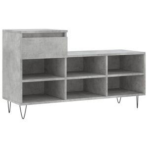 vidaXL betonsz&uuml;rke szerelt fa cipőszekr&eacute;ny 102x36x60 cm