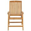 vidaXL 2 db tömör tíkfa dönthető kerti szék párnával