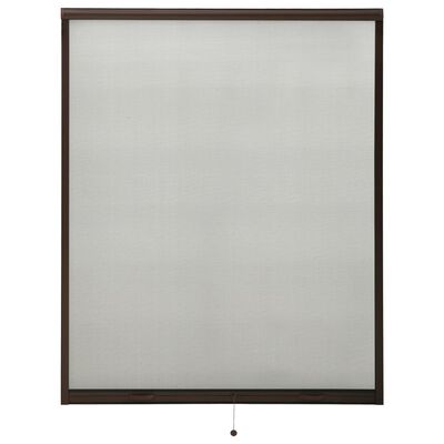 vidaXL barna lehúzható ablakszúnyogháló 150 x 170 cm