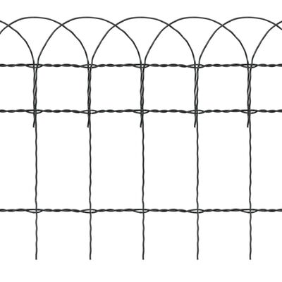 vidaXL kerti porszórt bevonatú vas szegélyező kerítés 10 x 0,4 m