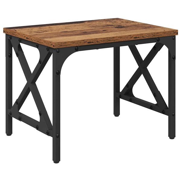 vidaXL Nyomtatóállvány Állítható Öreg fa 40 x 30 x 31 cm Faanyag