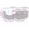 vidaXL 7 részes bézs polyrattan kerti ülőgarnitúra párnákkal