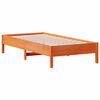 vidaXL viaszbarna t&ouml;m&ouml;r fenyőfa &aacute;gy matrac n&eacute;lk&uuml;l 75 x 190 cm