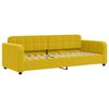 vidaXL sárga kihúzható bársony heverő fiókkal 80 x 200 cm