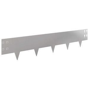 vidaXL Fűszeg&eacute;lyez&eacute;s 50 pcs 100 x 20 cm Ac&eacute;l Ez&uuml;st