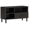 vidaXL fekete t&ouml;m&ouml;r mang&oacute;fa TV-szekr&eacute;ny 80 x 33 x 46 cm