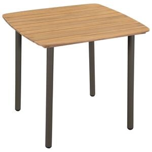 vidaXL t&ouml;m&ouml;r ak&aacute;cfa &eacute;s ac&eacute;l kerti asztal 80 x 80 x 72 cm