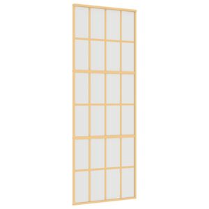vidaXL aranysz&iacute;nű ESG tej&uuml;veg &eacute;s alum&iacute;nium tol&oacute;ajt&oacute; 76 x 205 cm