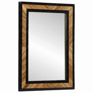 vidaXL Fali t&uuml;k&ouml;r t&uuml;k&ouml;rrel Fekete &eacute;s Barna 70 x 2 x 70 cm T&ouml;m&ouml;r Ak&aacute;cfa