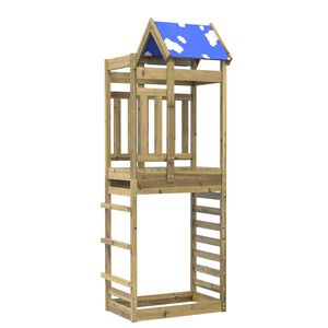 vidaXL J&aacute;t&eacute;k Torny Barna 85 x 52,5 x 239 cm Szil&aacute;rd Impregn&aacute;lt Fa