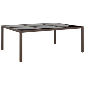 vidaXL barna &uuml;veglapos kerti asztal 200 x 150 x 75 cm