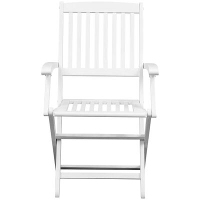 vidaXL 2 db fehér összecsukható tömör akácfa kerti szék