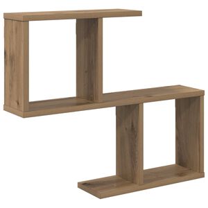 vidaXL Falpolc K&eacute;zműves T&ouml;lgy 60 x 12 x 50,5 cm Szerelt Fa