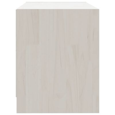 vidaXL fehér tömör fenyőfa TV szekrény 80 x 31 x 39 cm