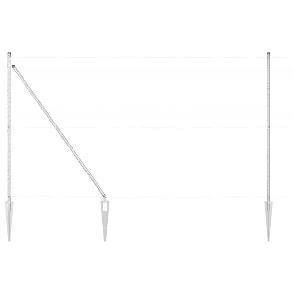 vidaXL Ker&iacute;t&eacute;soszlop 13 pcs Ez&uuml;st Ac&eacute;l