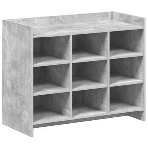 vidaXL Cipőszekr&eacute;ny t&aacute;rol&oacute;val Betonsz&uuml;rke 85 x 39,5 x 70 cm Szerelt Fa