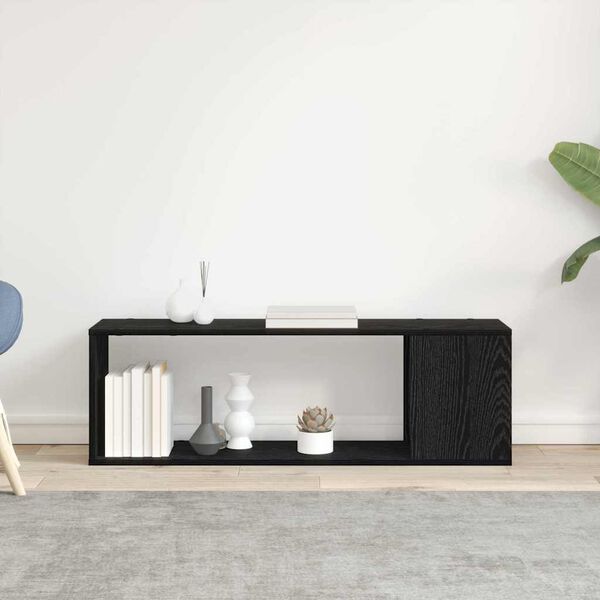 vidaXL TV szekr&eacute;ny garnit&uacute;ra Fekete 100 x 24 x 63 cm Faanyag