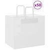vidaXL 50 db feh&eacute;r pap&iacute;rzacsk&oacute;k foganty&uacute;kkal 32x22x28 cm