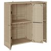 vidaXL T&aacute;rol&oacute;szekr&eacute;ny polcokkal ajt&oacute;val B&eacute;zs 100 x 36 x 102 cm Rattan