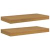 vidaXL Falpolc 2 db B&eacute;zs 50 x 23,5 x 3,8 cm Szerelt Fa