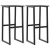 vidaXL 2 db fekete porsz&oacute;rt ac&eacute;l b&aacute;rsz&eacute;k 38 x 38 x 80 cm