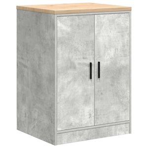 vidaXL gar&aacute;zs t&aacute;rol&oacute;szekr&eacute;ny Beton sz&uuml;rke 60x51x85 cm t&ouml;m&ouml;rfa fenyőfa