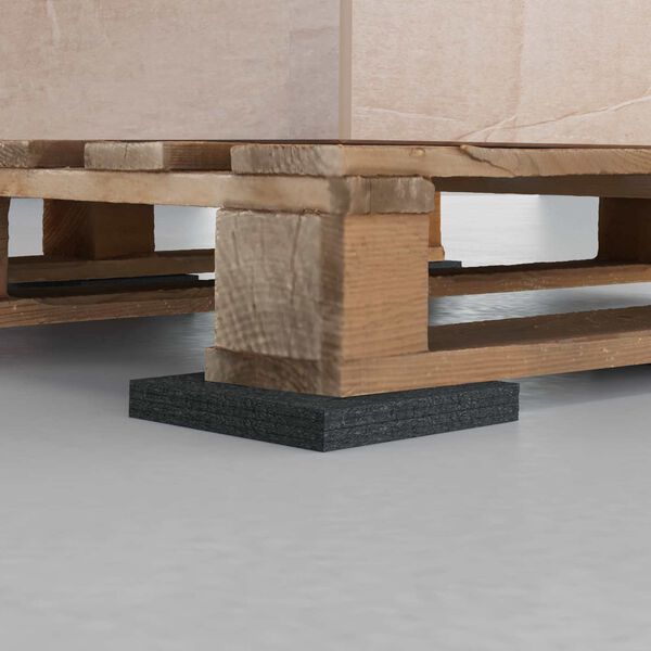 vidaXL Gumi Pad Fekete Gumi