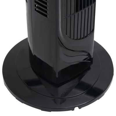 vidaXL fekete toronyventilátor időzítővel Φ24 x 80 cm