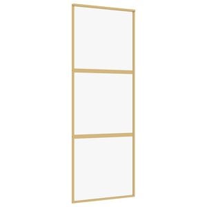 vidaXL aranysz&iacute;nű &aacute;tl&aacute;tsz&oacute; ESG &uuml;veg &eacute;s alum&iacute;nium tol&oacute;ajt&oacute; 76 x 205 cm