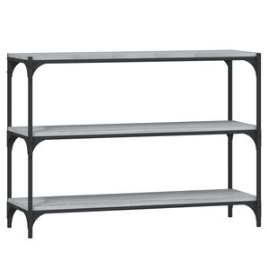 vidaXL sz&uuml;rke sonoma sz&iacute;nű fa &eacute;s ac&eacute;l k&ouml;nyvszekr&eacute;ny 100 x 33 x 70,5 cm