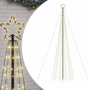 vidaXL meleg feh&eacute;r LED kar&aacute;csonyfa t&uuml;sk&eacute;kkel 1534 LED 500 cm