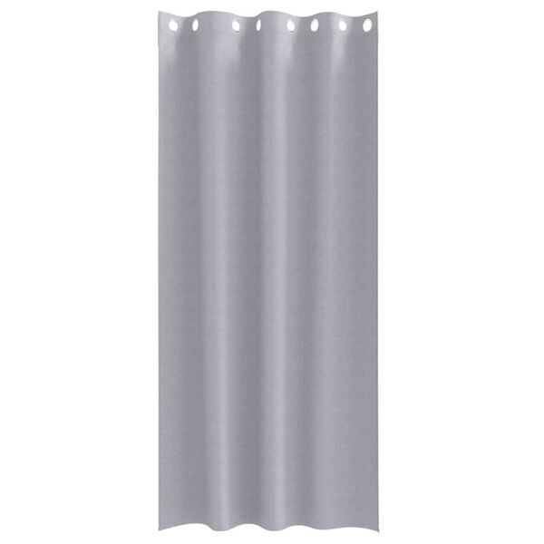 vidaXL Fekete F&uuml;gg&ouml;ny Gyűrűkkel 2 pcs F&eacute;m Sz&uuml;rke 225 x 140 cm