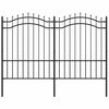 vidaXL fekete ac&eacute;l kerti ker&iacute;t&eacute;s Woerden l&aacute;ndzs&aacute;s tetejű 240 x 150 cm
