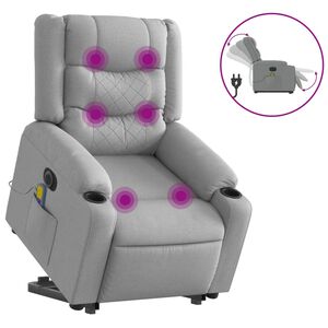 vidaXL vil&aacute;gossz&uuml;rke sz&ouml;vet d&ouml;nthető elektromos &aacute;ll&oacute; massz&aacute;zsfotel