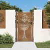 vidaXL Corten ac&eacute;l kertkapu 100x200 cm, fa mint&aacute;zat&uacute;