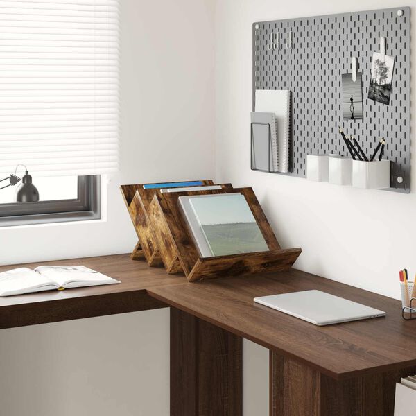 vidaXL Magazin &aacute;llv&aacute;ny F&uuml;st&ouml;lt t&ouml;lgy 53 x 40 x 28.5 cm Faanyag