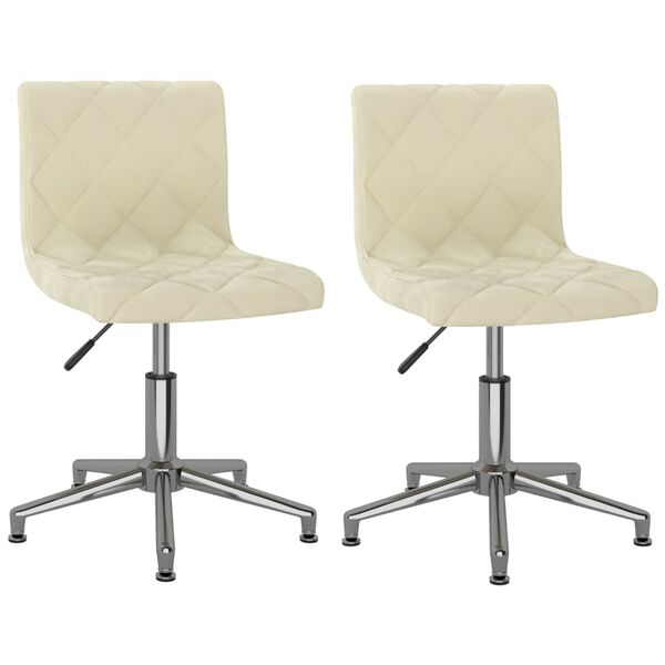 vidaXL 2 db kr&eacute;msz&iacute;nű b&aacute;rsony forg&oacute; &eacute;tkezősz&eacute;k