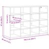 vidaXL Cipőszekr&eacute;ny polcokkal Beton sz&uuml;rke 103 x 30 x 67 cm Faanyag