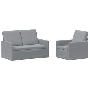 vidaXL Kanap&eacute; Szett 2 pcs Vil&aacute;gossz&uuml;rke Sz&ouml;vet