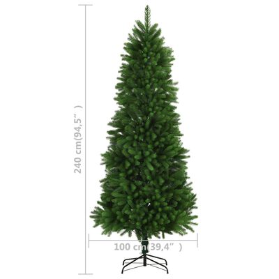 vidaXL zöld műkarácsonyfa élethű tűlevelekkel 240 cm