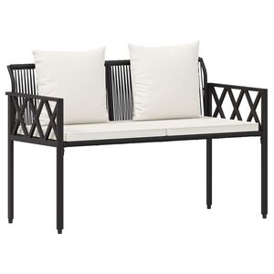 vidaXL K&uuml;lt&eacute;ri padok 2 -Seater 116 x 56 x 75 cm polirattan