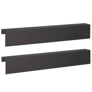 vidaXL Kerti takar&oacute;profil 2 db 100 x 10 x 15 cm Ac&eacute;l Fekete