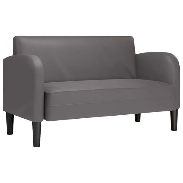 vidaXL szürke műbőr Loveseat kanapé 110 cm