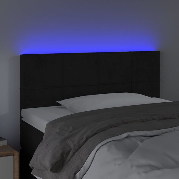 vidaXL fekete b&aacute;rsony LED-es fejt&aacute;mla 100x5x78/88 cm