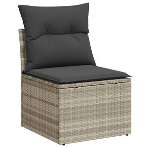 vidaXL vil&aacute;gossz&uuml;rke polyrattan karfa n&eacute;lk&uuml;li kerti kanap&eacute; p&aacute;rn&aacute;val
