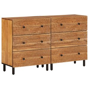 vidaXL 2 db t&ouml;m&ouml;r ak&aacute;cfa kisszekr&eacute;nyek 60 x 33 x 75 cm