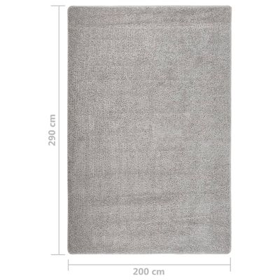 vidaXL világosszürke csúszásmentes bozontos szőnyeg 200 x 290 cm