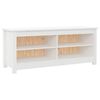 vidaXL feh&eacute;r t&ouml;m&ouml;r fenyőfa cipőt&aacute;rol&oacute; pad 110 x 38 x 45,5 cm